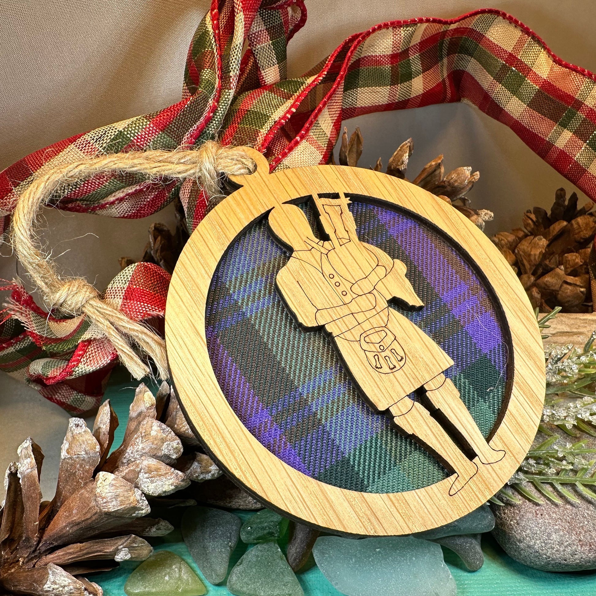 Tartan Bagpiper Ornament — view 8