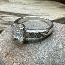 Load image into Gallery viewer, Celtic Engagement Ring, Diamond Promise Ring, Solitaire Ring, Princess Cut Ring, Celtic Knot Jewelry, Anniversary Gift, Ladies Cocktail Ring
