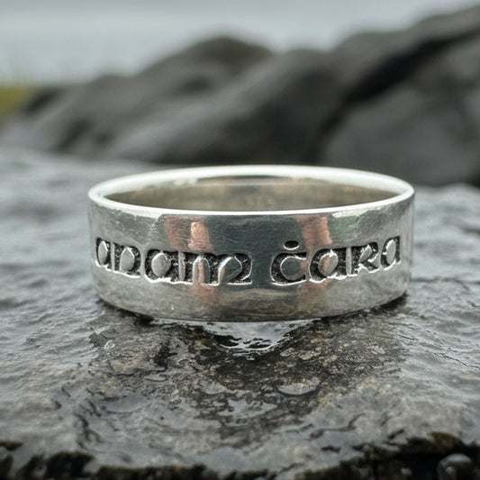 Celtic Ring, Irish Gaelic Ring, Soulmate Ring, Ireland Ring, Irish Ring, Promise Ring, Anniversary Gift, Silver Wedding Band, Mo Anam Cara