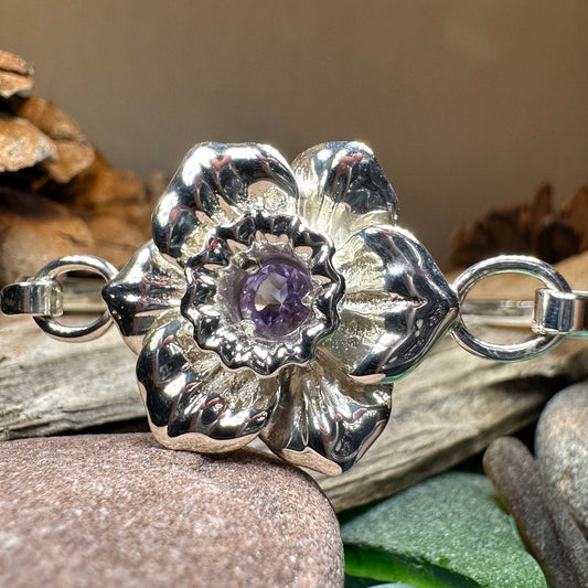 Welsh Daffodil Bracelet in Sterling Silver — view 8