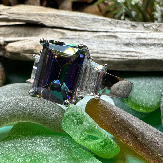 Scottish Celtic Ring, Celtic Ring, Scotland Ring, Mystic Topaz Boho Ring, Celtic Knot Jewelry, Anniversary Gift, Promise Ring, Mom Gift