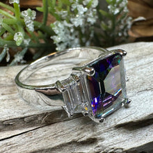 Load image into Gallery viewer, Scottish Celtic Ring, Celtic Ring, Scotland Ring, Mystic Topaz Boho Ring, Celtic Knot Jewelry, Anniversary Gift, Promise Ring, Mom Gift
