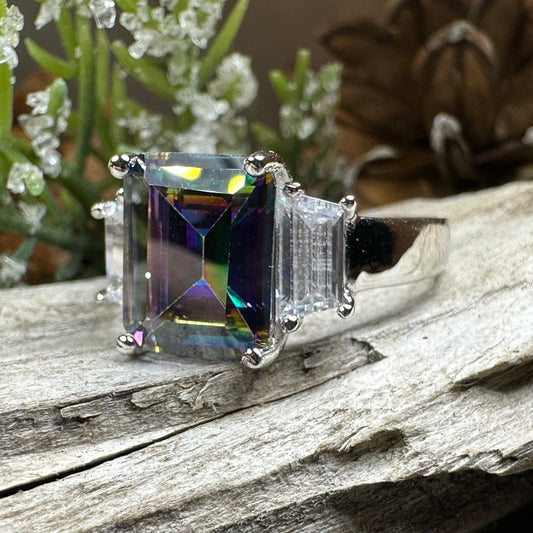 Scottish Celtic Ring, Celtic Ring, Scotland Ring, Mystic Topaz Boho Ring, Celtic Knot Jewelry, Anniversary Gift, Promise Ring, Mom Gift