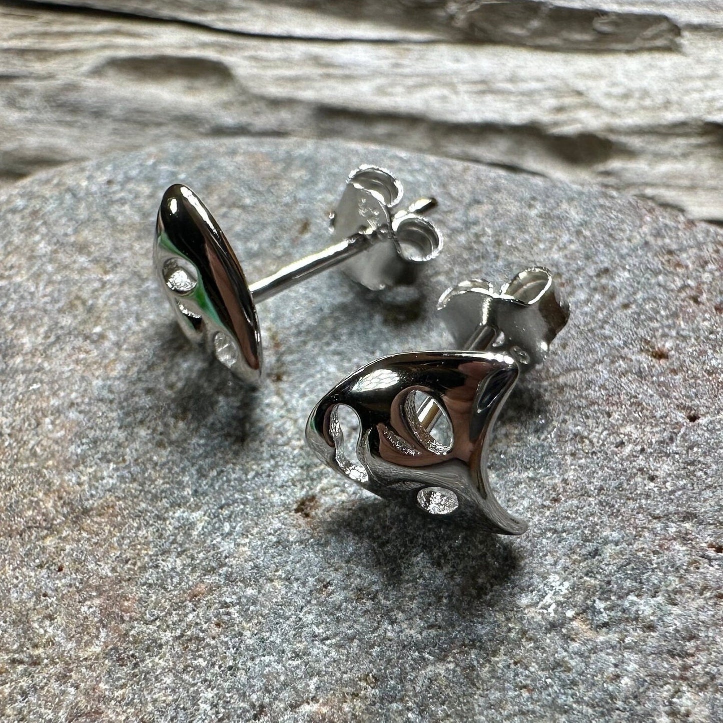 Theater Mask Stud Earrings — view 9