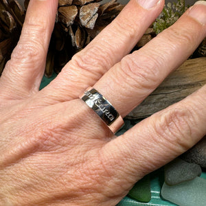 Celtic Ring, Irish Gaelic Ring, Soulmate Ring, Ireland Ring, Irish Ring, Promise Ring, Anniversary Gift, Silver Wedding Band, Mo Anam Cara