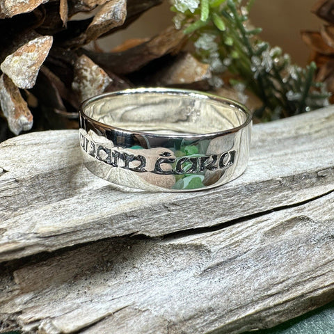 Load image into Gallery viewer, Celtic Ring, Irish Gaelic Ring, Soulmate Ring, Ireland Ring, Irish Ring, Promise Ring, Anniversary Gift, Silver Wedding Band, Mo Anam Cara
