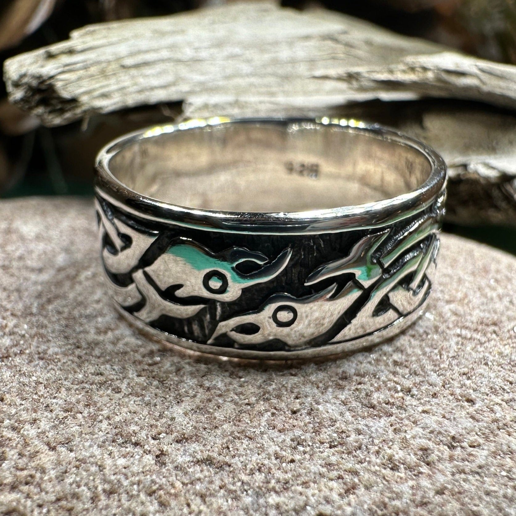 Terrwyn Celtic Raven Ring – Celtic Crystal Design Jewelry