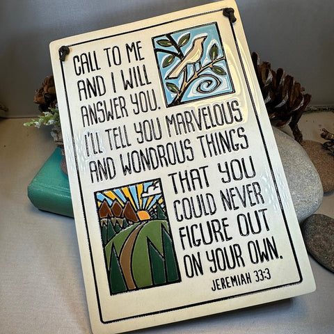Load image into Gallery viewer, Christian Blessing Wall Art, Religious Gift, Ceramic Wall Plaque, New Home Gift, Peace Prayer, Wedding Gift, Religious Prayer, Mom Gift
