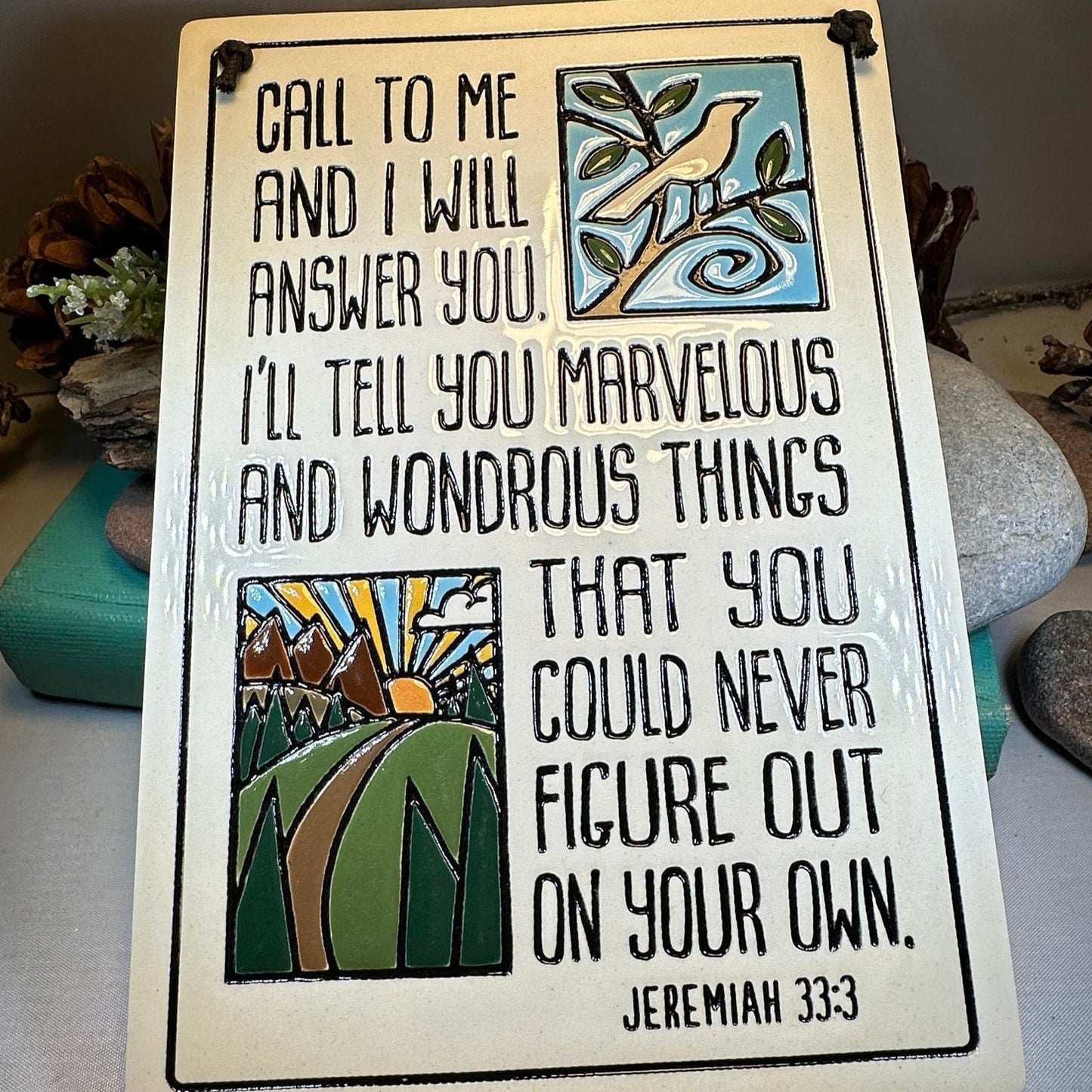 Christian Blessing Wall Art, Religious Gift, Ceramic Wall Plaque, New Home Gift, Peace Prayer, Wedding Gift, Religious Prayer, Mom Gift