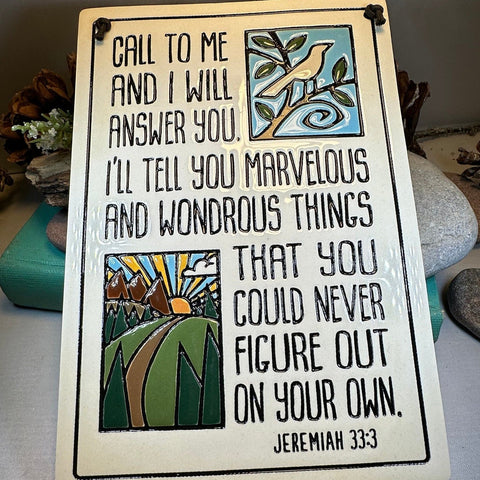 Load image into Gallery viewer, Christian Blessing Wall Art, Religious Gift, Ceramic Wall Plaque, New Home Gift, Peace Prayer, Wedding Gift, Religious Prayer, Mom Gift

