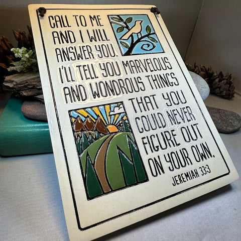 Load image into Gallery viewer, Christian Blessing Wall Art, Religious Gift, Ceramic Wall Plaque, New Home Gift, Peace Prayer, Wedding Gift, Religious Prayer, Mom Gift

