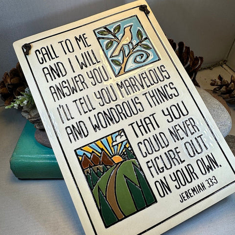 Load image into Gallery viewer, Christian Blessing Wall Art, Religious Gift, Ceramic Wall Plaque, New Home Gift, Peace Prayer, Wedding Gift, Religious Prayer, Mom Gift
