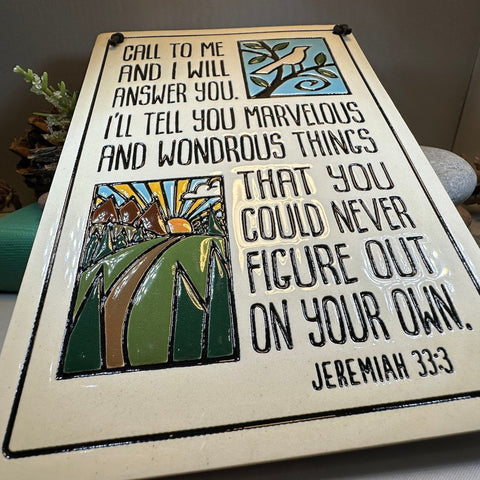 Load image into Gallery viewer, Christian Blessing Wall Art, Religious Gift, Ceramic Wall Plaque, New Home Gift, Peace Prayer, Wedding Gift, Religious Prayer, Mom Gift
