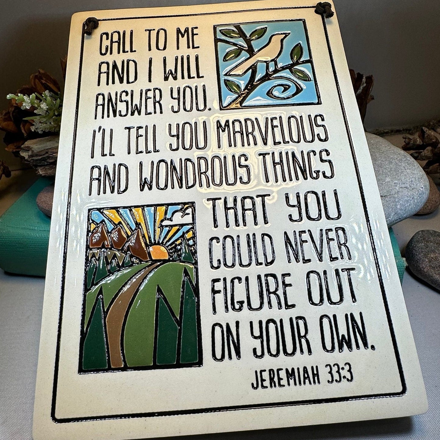 Christian Blessing Wall Art, Religious Gift, Ceramic Wall Plaque, New Home Gift, Peace Prayer, Wedding Gift, Religious Prayer, Mom Gift