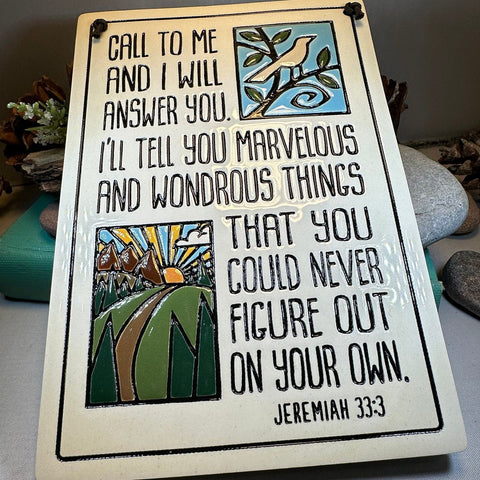Load image into Gallery viewer, Christian Blessing Wall Art, Religious Gift, Ceramic Wall Plaque, New Home Gift, Peace Prayer, Wedding Gift, Religious Prayer, Mom Gift
