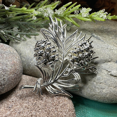 Load image into Gallery viewer, Pine Cone Brooch, Pine Pin, Nature Jewelry, Celtic Pin, Woodland Pin, Ladies Pin, Outlander Jewelry, Tree Jewelry, Wife Gift, Hiker Gift
