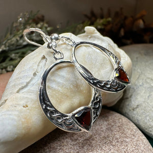 Trinity Knot Earrings, Celtic Jewelry, Irish Jewelry, Celtic Knot Jewelry, Bridal Jewelry, Blue Topaz, Scotland Jewelry, Mom Gift, Wife Gift
