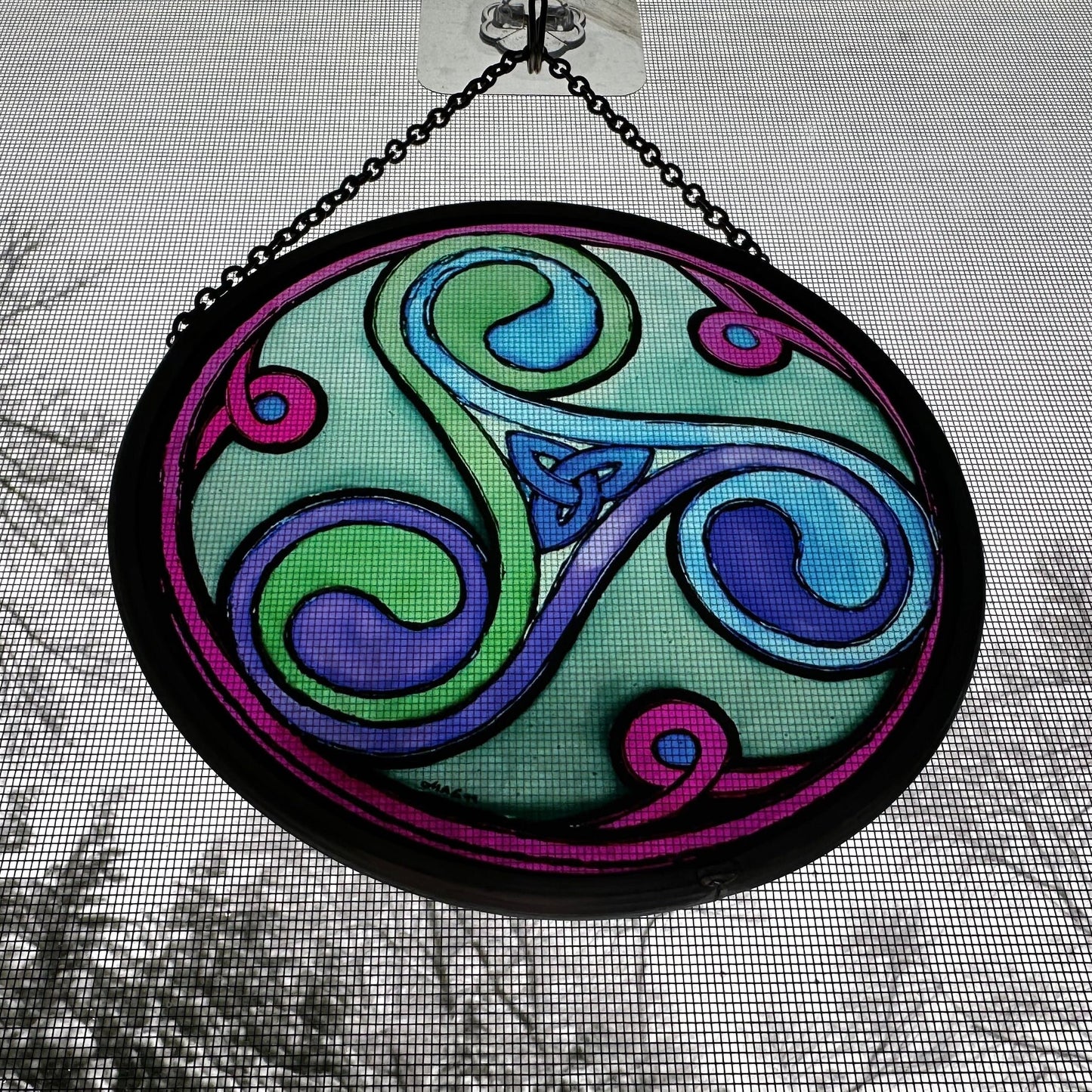 Green Durrow Celtic Spiral Suncatcher — view 10