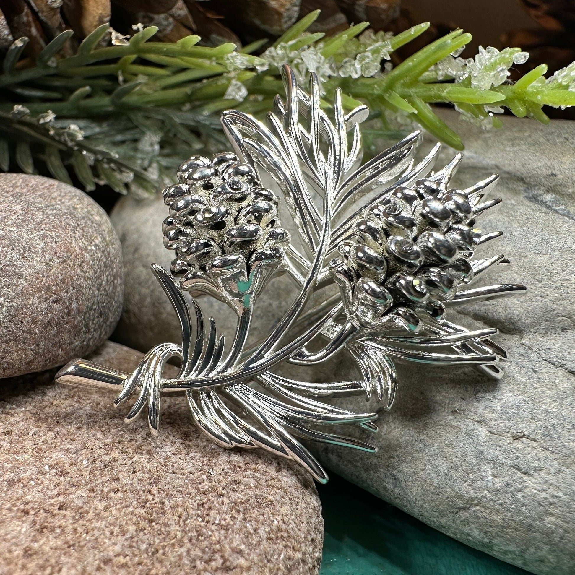Pine Cone Brooch, Pine Pin, Nature Jewelry, Celtic Pin, Woodland Pin, Ladies Pin, Outlander Jewelry, Tree Jewelry, Wife Gift, Hiker Gift
