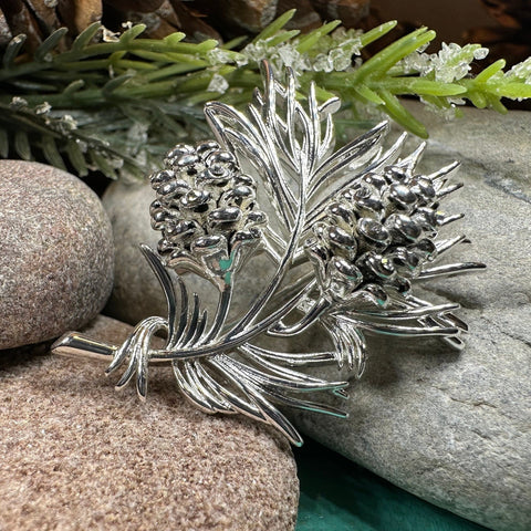 Load image into Gallery viewer, Pine Cone Brooch, Pine Pin, Nature Jewelry, Celtic Pin, Woodland Pin, Ladies Pin, Outlander Jewelry, Tree Jewelry, Wife Gift, Hiker Gift
