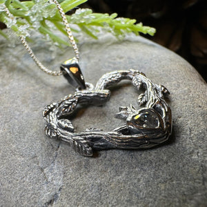 Claddagh Necklace, Celtic Pendant, Irish Jewelry, Bridal Jewelry, Anniversary Gift, Engagement Gift, Girlfriend Gift, Diamond Claddagh Gift