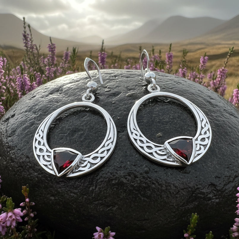 Clarion Trinity Knot Earrings in silver