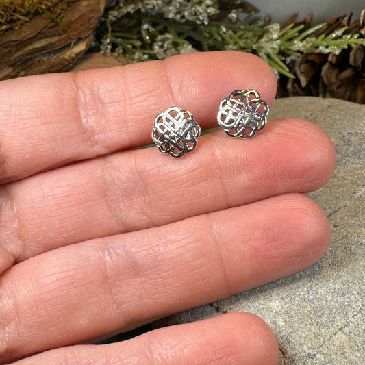 Celtic Knot Earrings, Irish Jewelry, Celtic Stud Earrings, Anniversary Gift, Bridal Jewelry, Norse Jewelry, Yoga Jewelry, Scottish Jewelry