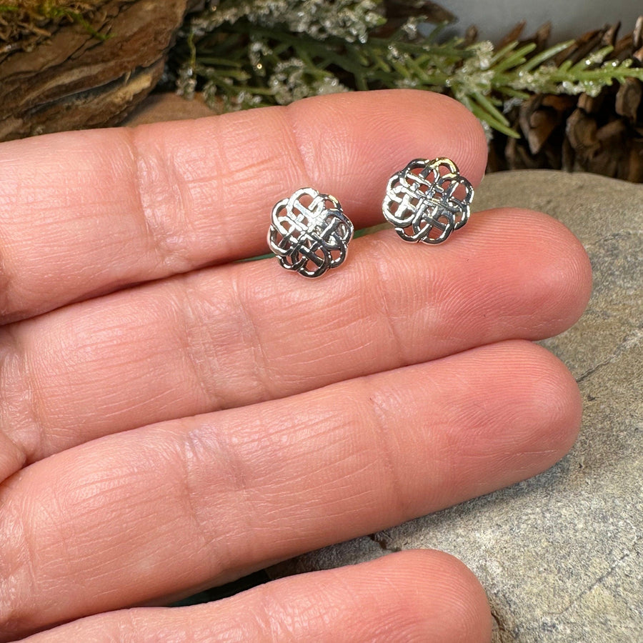 Celtic Knot Earrings, Irish Jewelry, Celtic Stud Earrings, Anniversary Gift, Bridal Jewelry, Norse Jewelry, Yoga Jewelry, Scottish Jewelry