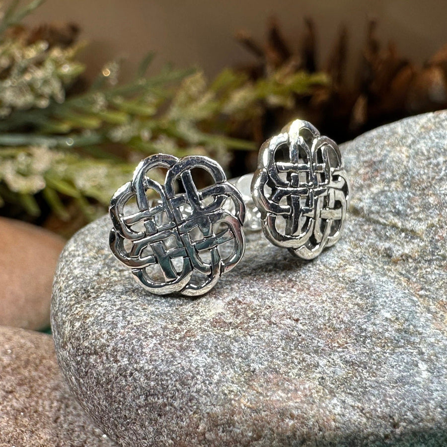 Celtic Knot Earrings, Irish Jewelry, Celtic Stud Earrings, Anniversary Gift, Bridal Jewelry, Norse Jewelry, Yoga Jewelry, Scottish Jewelry