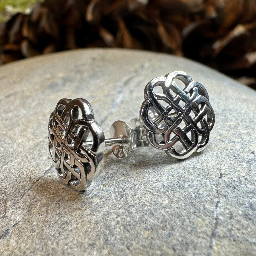 Celtic Knot Earrings, Irish Jewelry, Celtic Stud Earrings, Anniversary Gift, Bridal Jewelry, Norse Jewelry, Yoga Jewelry, Scottish Jewelry