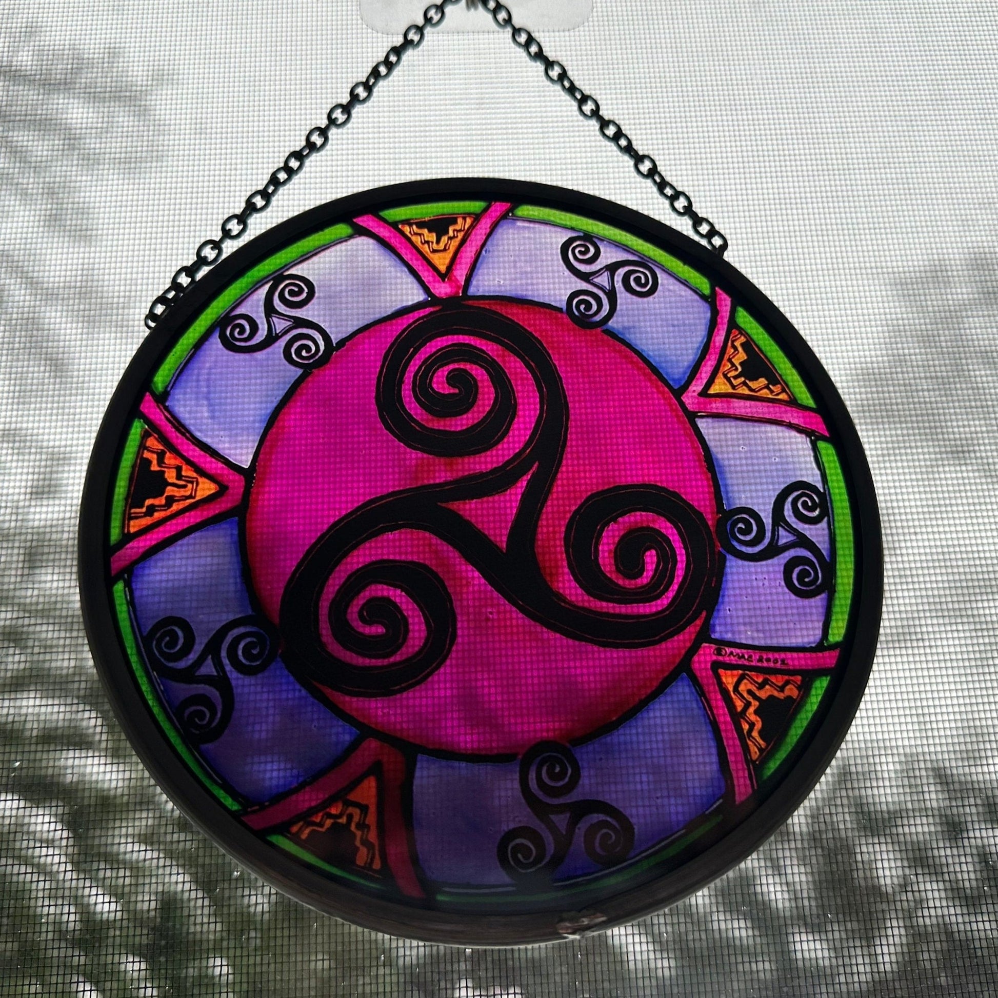 Purple Swirls Celtic Spiral Suncatcher — view 9