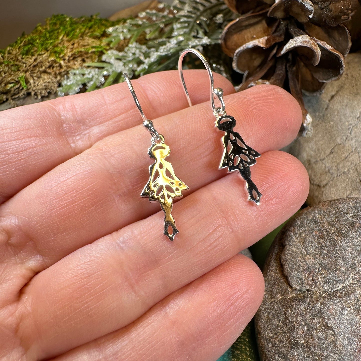 Irish Dancer Earrings, Irish Jewelry, Celtic Jewelry, Feis Gift, Ghillies Jewelry, Sister Gift, Irish Dance Gift, Silver Ireland Jewelry