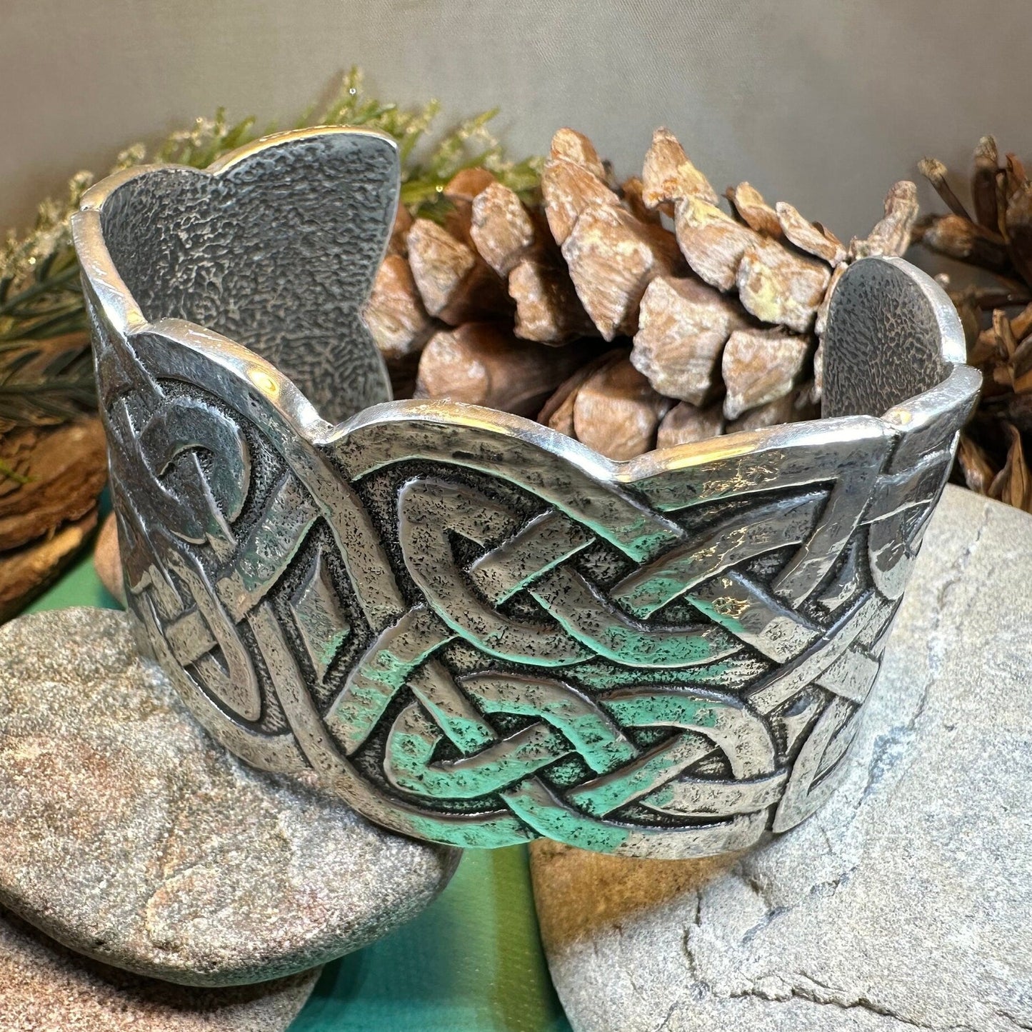 Celtic Knot Bracelet, Celtic Jewelry, Irish Cuff Bracelet, Bangle Bracelet, Scotland Jewelry, Wiccan Jewelry, Wife Gift, Girlfriend Gift