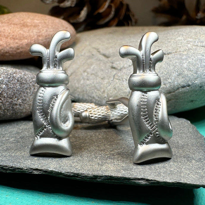 Golf Cuff Links, Scotland Jewelry, Men's Celtic Jewelry, Golfer Jewelry Gift, Groom Gift, Boyfriend Gift, Scottish Husband Gift