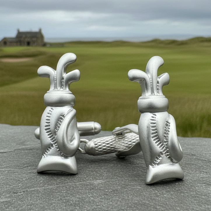 Golf Cuff Links, Scotland Jewelry, Men's Celtic Jewelry, Golfer Jewelry Gift, Groom Gift, Boyfriend Gift, Scottish Husband Gift