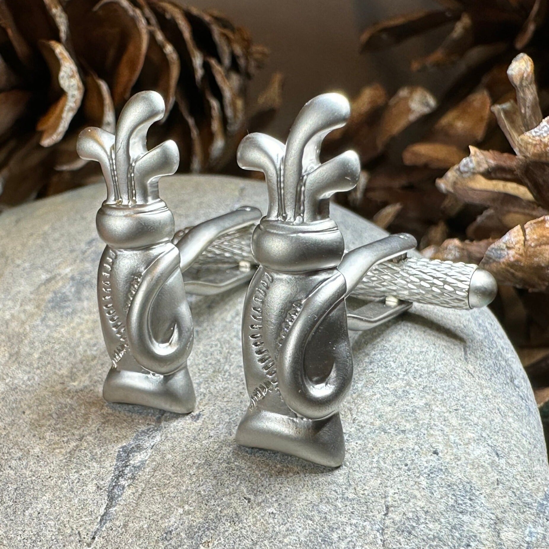 Golf Cuff Links, Scotland Jewelry, Men's Celtic Jewelry, Golfer Jewelry Gift, Groom Gift, Boyfriend Gift, Scottish Husband Gift