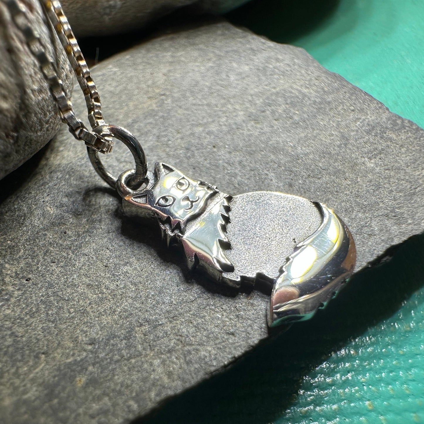 Cat Necklace, Petite Pendant, Irish Jewelry, Cat Lover Gift, Cat Mom Gift, Anniversary Gift, Animal Necklace, Nature Necklace, Minimalist