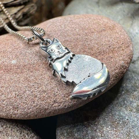 Load image into Gallery viewer, Cat Necklace, Petite Pendant, Irish Jewelry, Cat Lover Gift, Cat Mom Gift, Anniversary Gift, Animal Necklace, Nature Necklace, Minimalist

