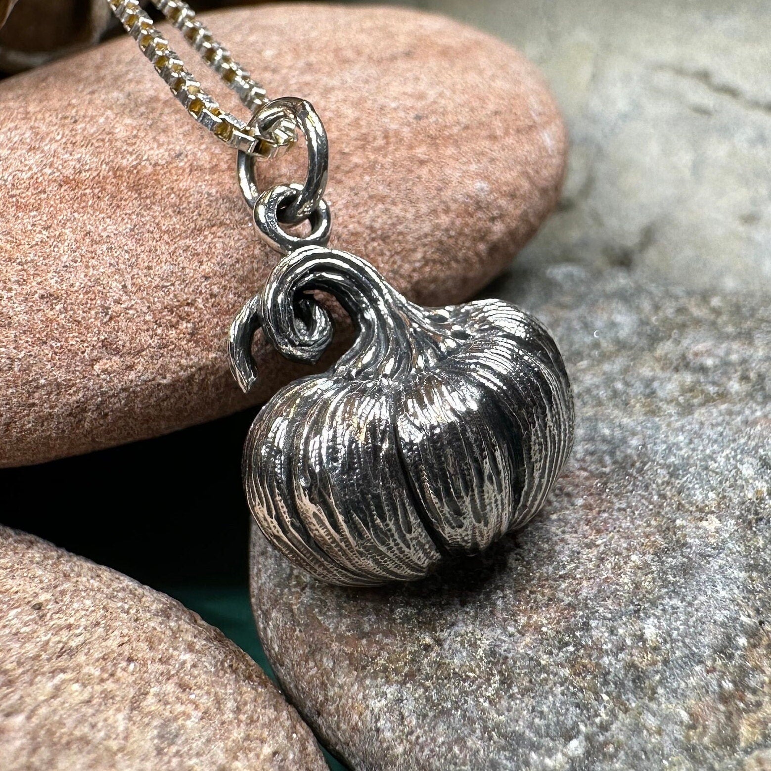 Realistic Autumn Pumpkin Necklace — view 4