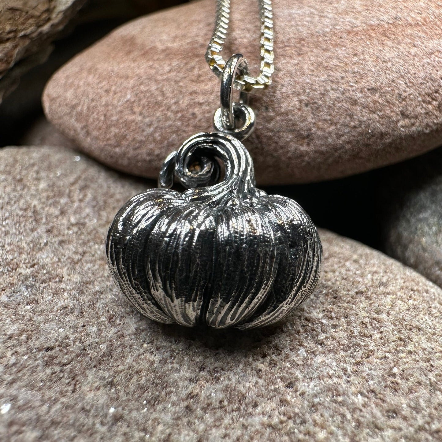 Realistic Autumn Pumpkin Necklace — view 5