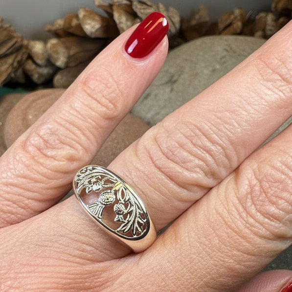 Thistle Ring, Celtic Jewelry, Scotland Jewelry, Flower Jewelry, Scottish Jewelry, Nature Ring, Silver Thistle Jewelry, Mom Gift, Wife Gift