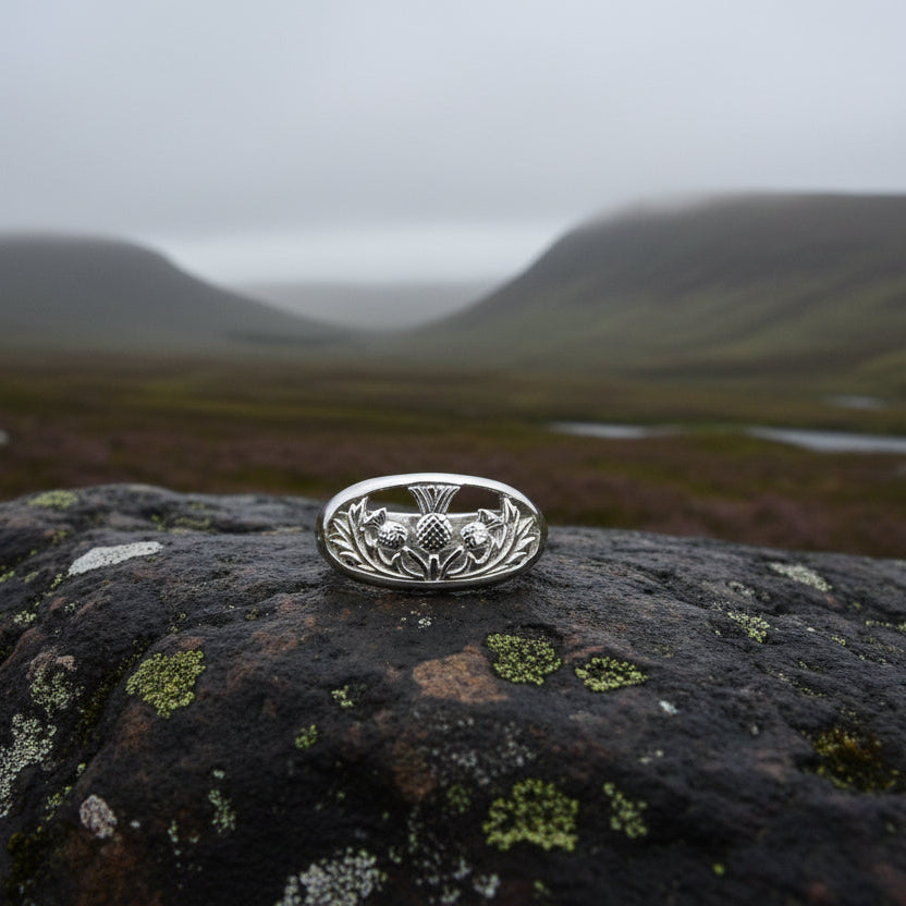 Thistle Ring, Celtic Jewelry, Scotland Jewelry, Flower Jewelry, Scottish Jewelry, Nature Ring, Silver Thistle Jewelry, Mom Gift, Wife Gift