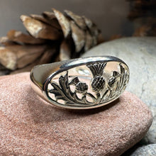 Load image into Gallery viewer, Thistle Ring, Celtic Jewelry, Scotland Jewelry, Flower Jewelry, Scottish Jewelry, Nature Ring, Silver Thistle Jewelry, Mom Gift, Wife Gift
