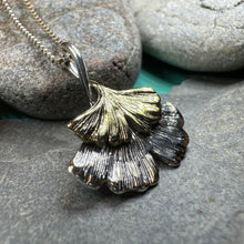 Load image into Gallery viewer, Gingko Necklace, Leaf Pendant, Tree Jewelry, Nature Lover Gift, Japanese Jewelry, Anniversary Gift, Nature Jewelry, Recovery Gift, Mom Gift
