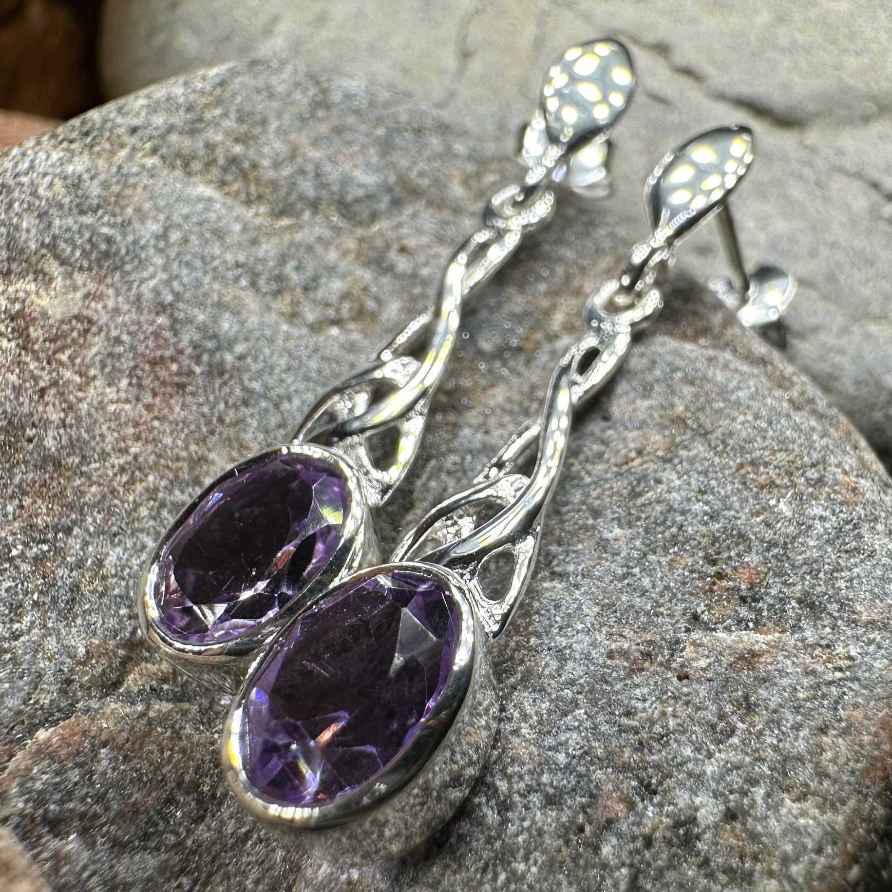 Celtic Knot Earrings, Silver Post Earrings, Irish Jewelry, Scottish Drop Earrings, Silver Ireland Gift, Scotland Gift, Birthstone Earrings