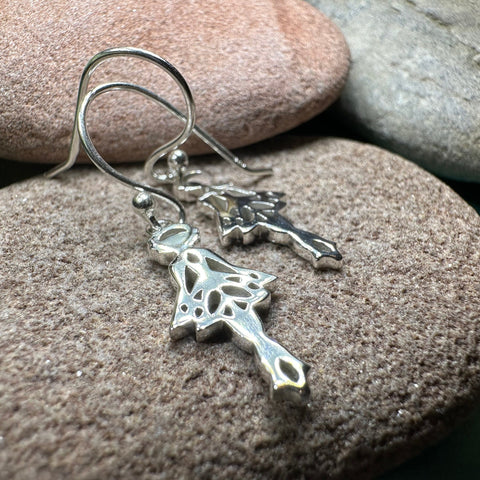 Load image into Gallery viewer, Irish Dancer Earrings, Irish Jewelry, Celtic Jewelry, Feis Gift, Ghillies Jewelry, Sister Gift, Irish Dance Gift, Silver Ireland Jewelry

