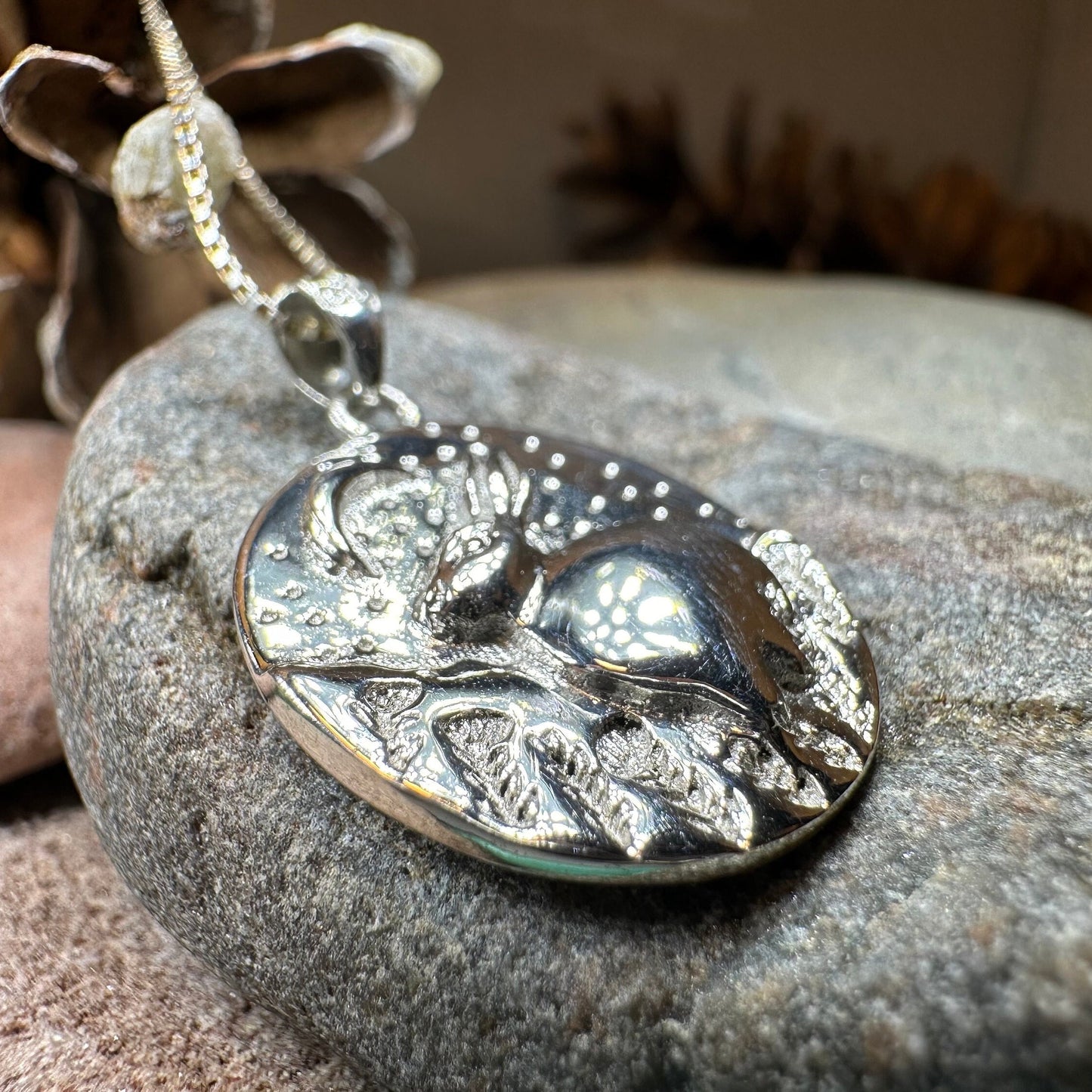 Rabbit Necklace, Nature Jewelry, Full Moon Pendant, Hare Necklace, Bunny, Animal Jewelry, New Beginnings, Inspirational Gift, Wiccan Jewelry