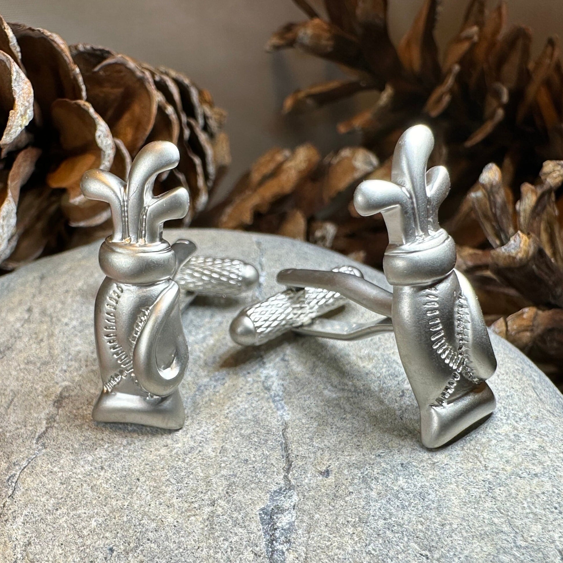 Golf Cuff Links, Scotland Jewelry, Men's Celtic Jewelry, Golfer Jewelry Gift, Groom Gift, Boyfriend Gift, Scottish Husband Gift
