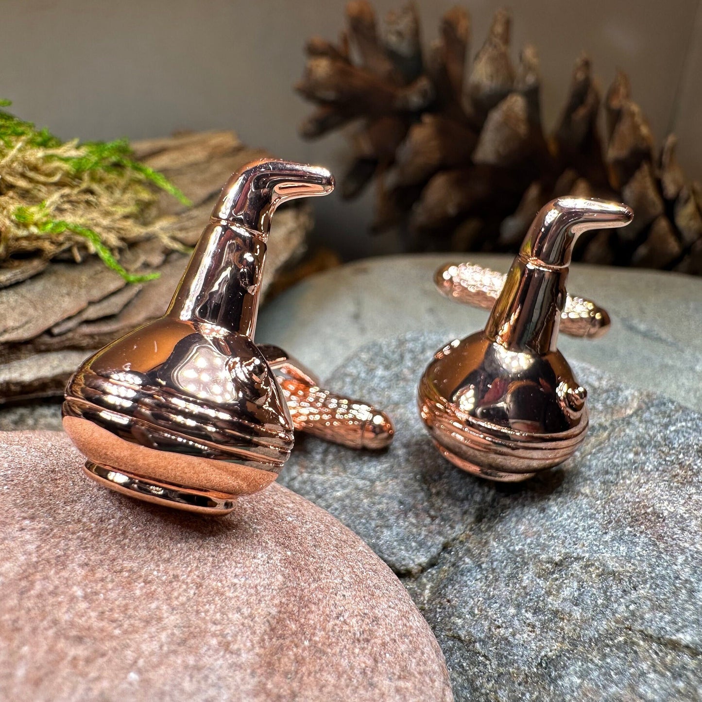 Whiskey Still Cuff Links, Scotland Jewelry, Men's Celtic Jewelry, Whisky Lover Gift, Groom Gift, Boyfriend Gift, Scottish Husband Gift, Dad