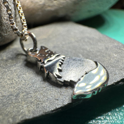 Load image into Gallery viewer, Cat Necklace, Petite Pendant, Irish Jewelry, Cat Lover Gift, Cat Mom Gift, Anniversary Gift, Animal Necklace, Nature Necklace, Minimalist
